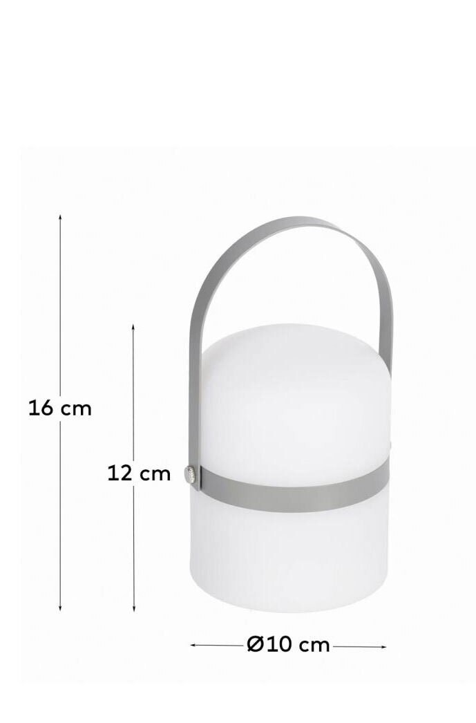 Kave Home Akku LED Tischlampe RIDLEY 16 cm grey