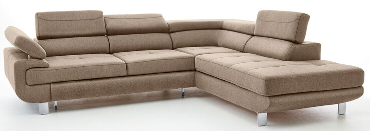 PHILL HILL Ecksofa BACKSTREET Stoffbezug Beige ca. 275 x 230 cm