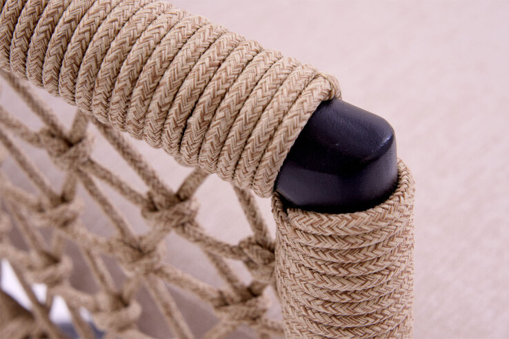 Garden FLAIR Gartenstuhl OLAF II schwarz /Rope beige