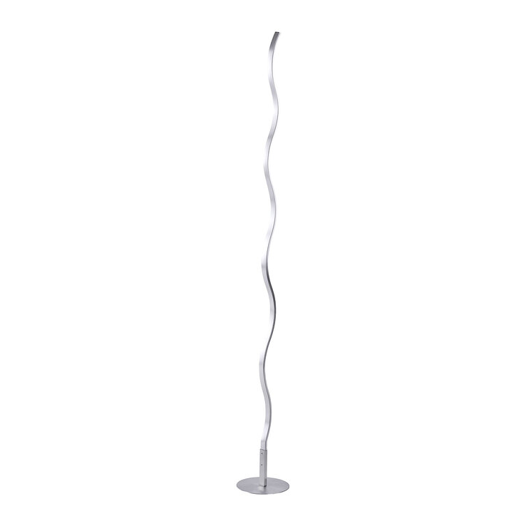 JUST LIGHT LED Stehlampe WAVE 120 cm stahlfarbig