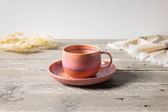 like. Kaffee-Untertasse PERLEMOR CORAL rosa