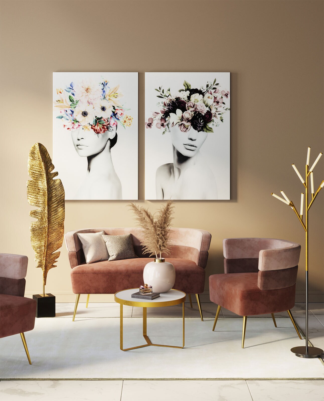 KARE DESIGN Sofa SANDWICH 125 x 64 cm rosa