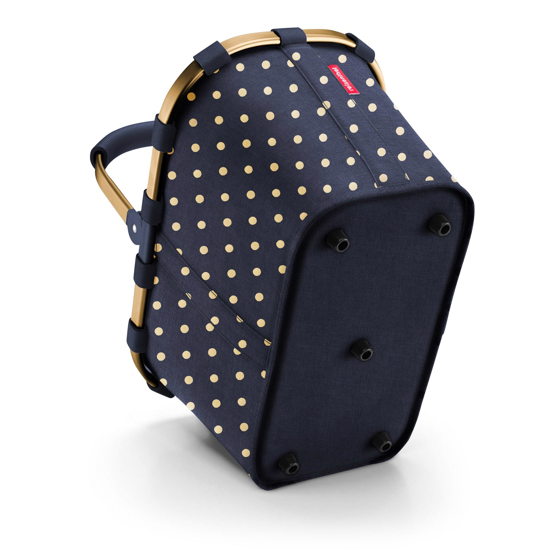 reisenthel Einkaufskorb CARRYBAG 22l blau/Polkadots goldfarbig