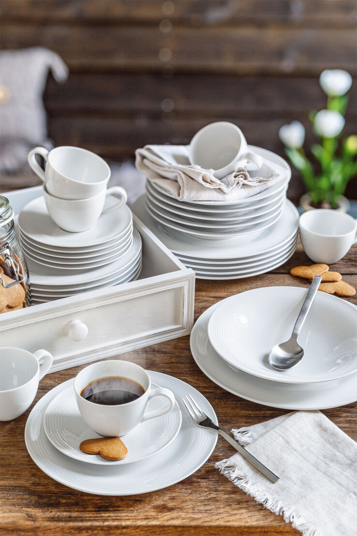 Seltmann Weiden Kaffeeservice BEAT 18-teilig weiß