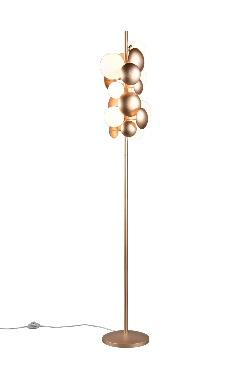 TRIO Retrofit Stehlampe TRS BUBBLE 155 cm goldfarbig
