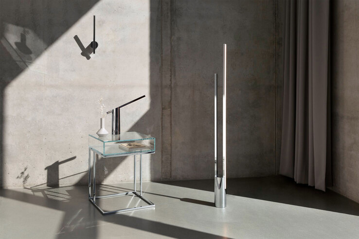 JOOP! LED Stehlampe SLIM LIGHTS LINE chromfarbig