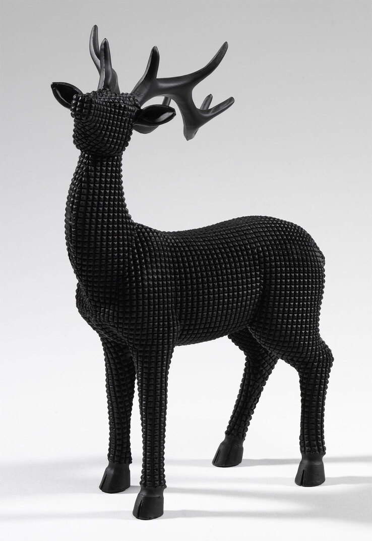 casaNOVA Weihnachtsdeko Hirsch 23 cm schwarz