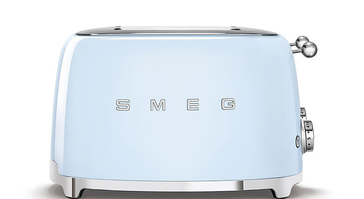 SMEG Toaster 4-Schlitz Retro Pastellblau