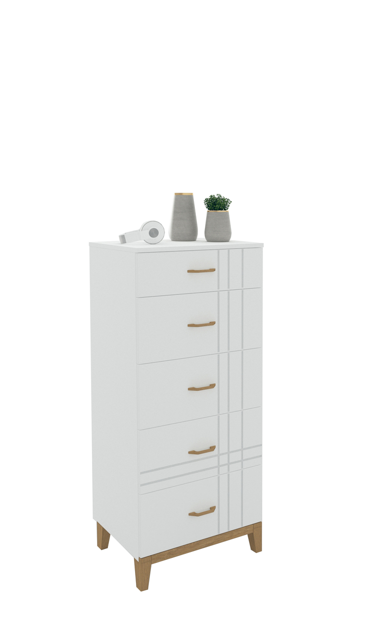Kinder-Kommode HYGGE weiß/ braun