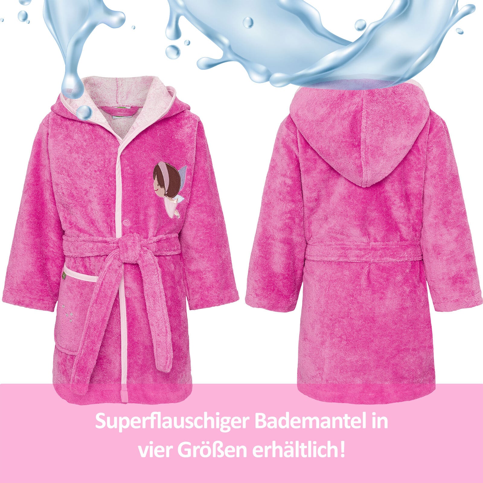 Smithy Bademantel ELFE 98/104 pink