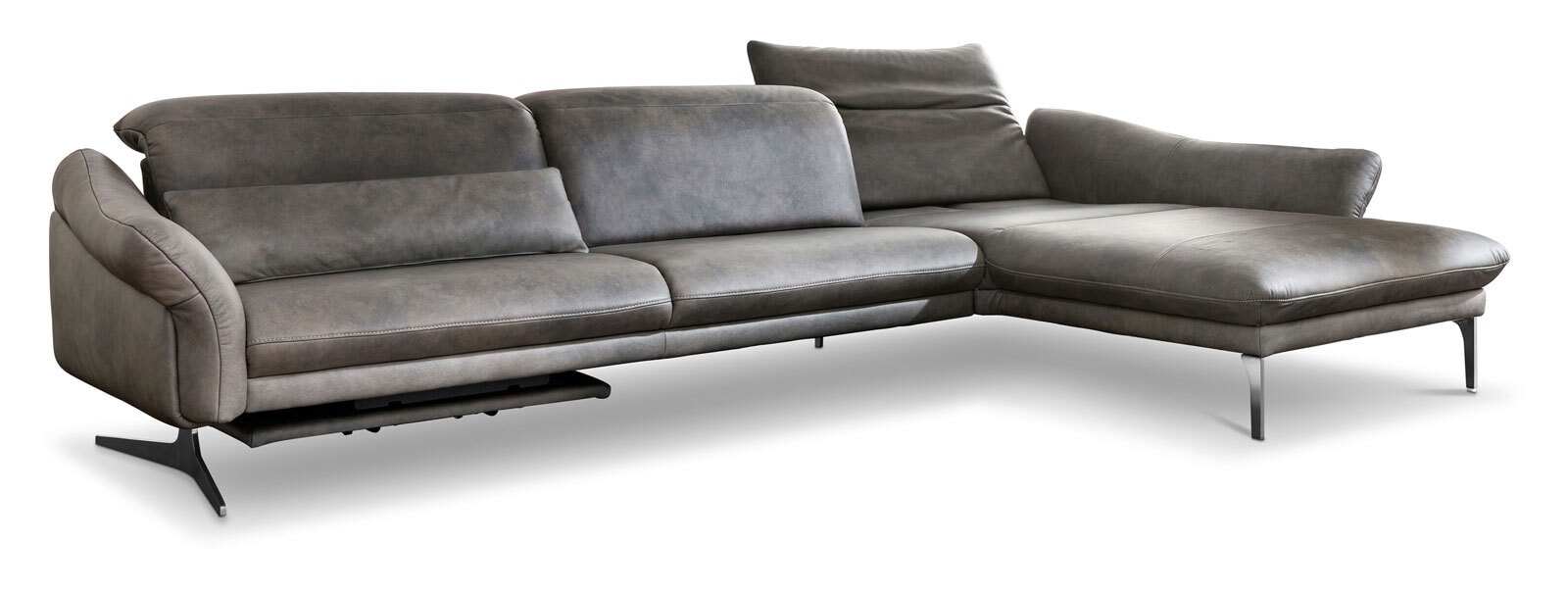 himolla Ecksofa WAGING Eleganza Leder meteorbraun