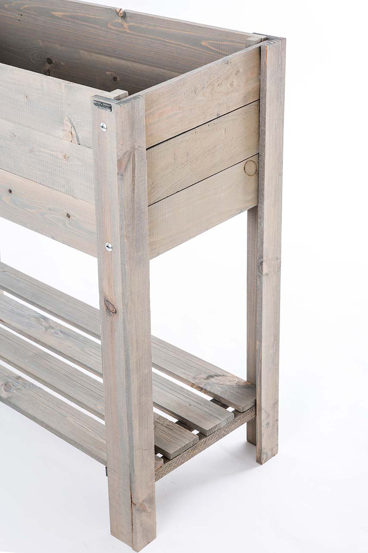 holz4home Hochbeet 80 x 37 cm grauweiß