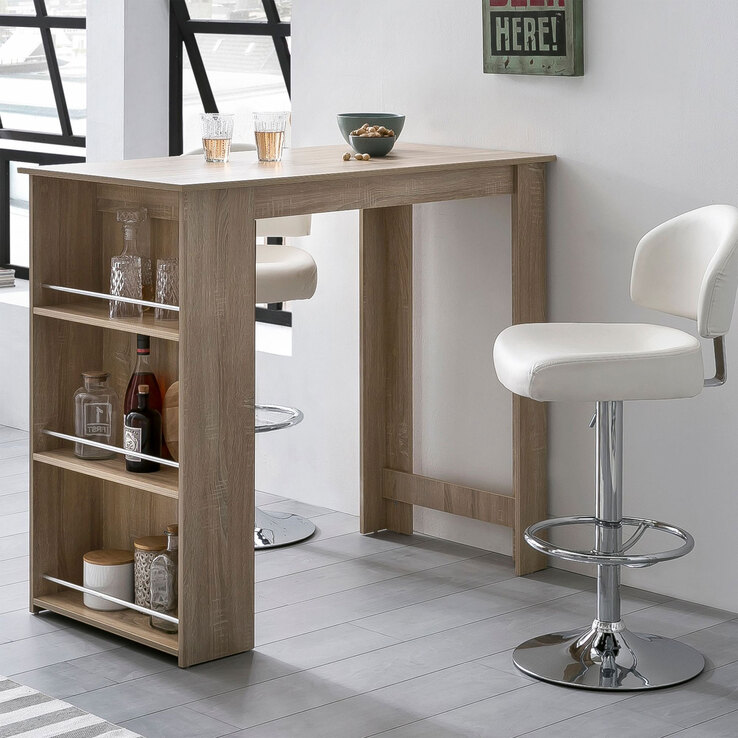 Bartisch 60 x 120 cm braun