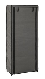 Stoffschuhschrank FABRIZIO 2 60 x 142 x 30 cm Textil grau