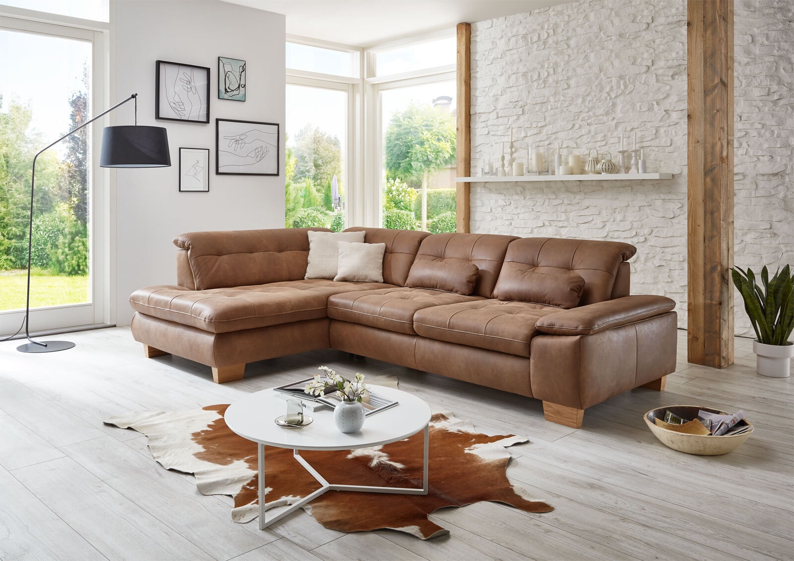 SYSTEMPOLSTER Ecksofa WAVER 211 x 309 cm chai