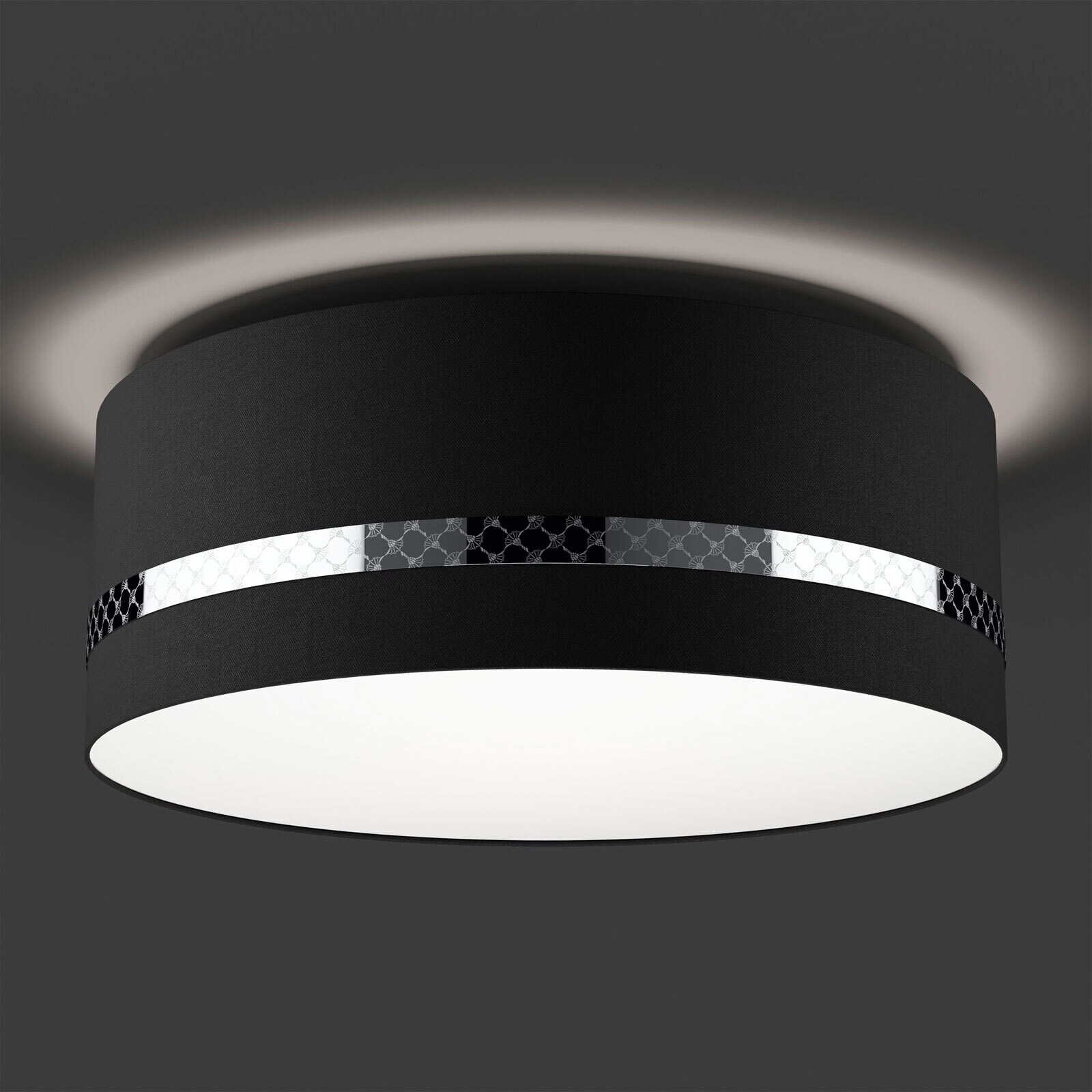 JOOP! Retrofit Deckenlampe ROUND-LIGHTS BLACK 53 cm schwarz /chromfarbig