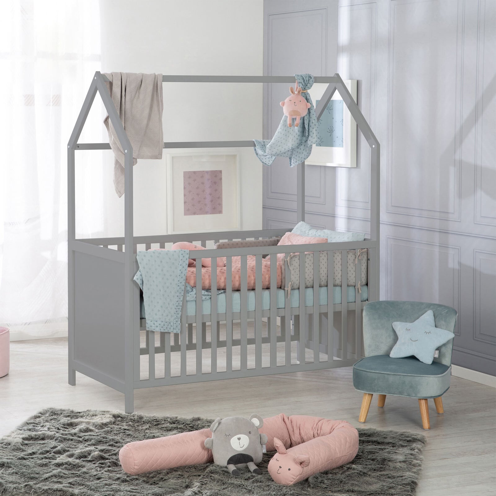 roba Babybett HAUSBETT 70 x 140 cm taupe