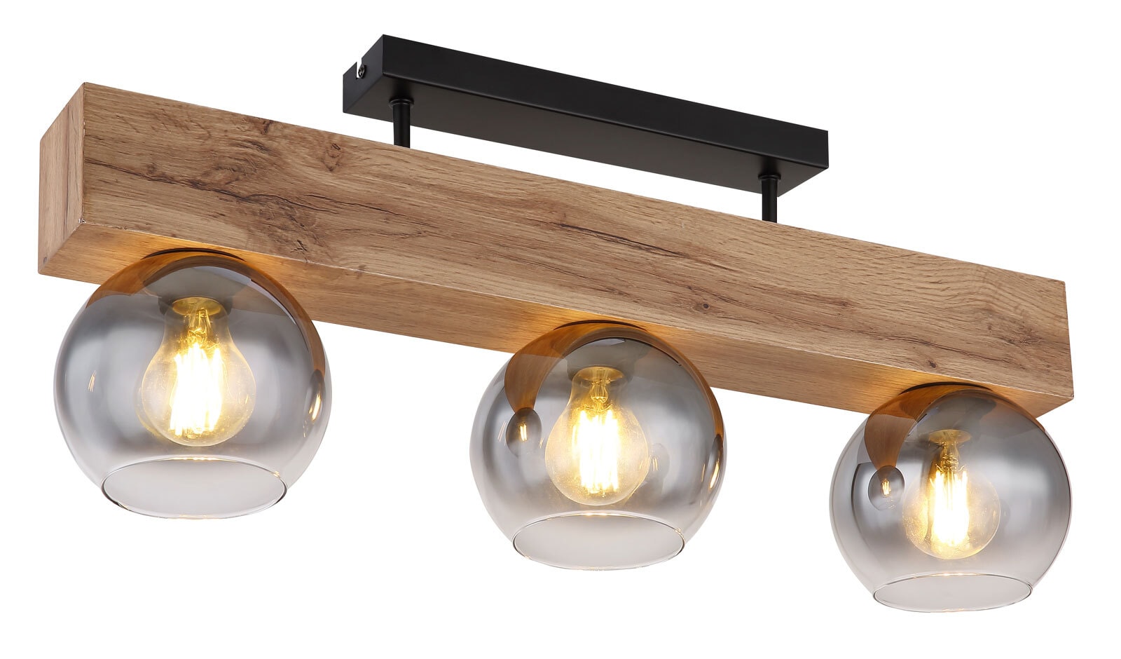 GLOBO Retrofit Deckenlampe MOITAS 65 cm Holz /grau