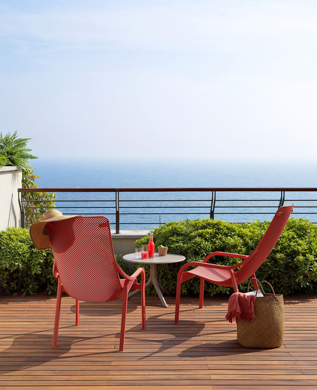 NARDI Outdoor Loungesessel NET LOUNGE corallo