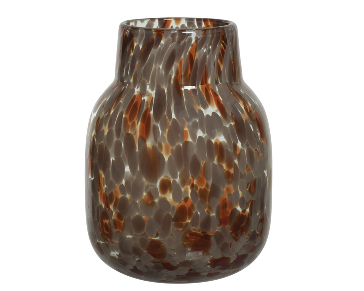 Vase Glas 23 cm  beige-orange