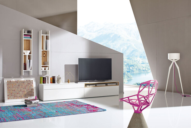 now! by hülsta Wandregal EASY Baukasten Natureiche
