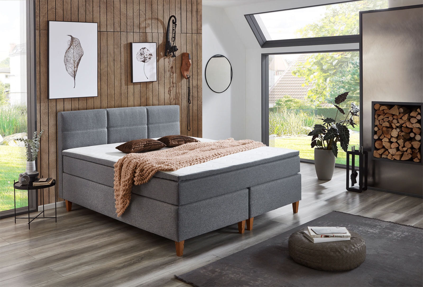 Boxspringbett ARDI 180 x 200 cm grau