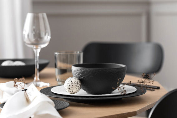 Villeroy & Boch Teller MANUFACTURE ROCK 25 cm Porzellan schwarzgrau