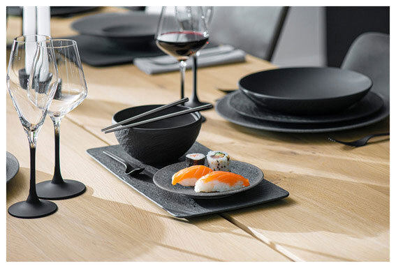 Villeroy & Boch Schale MANUFACTURE ROCK 650 ml Porzellan schwarzgrau