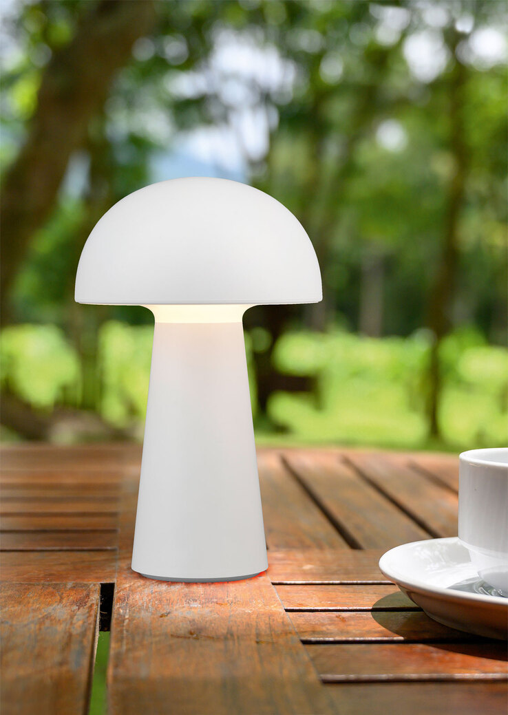 RL mobile LED Tischlampe LENNON 21,6 cm weiß