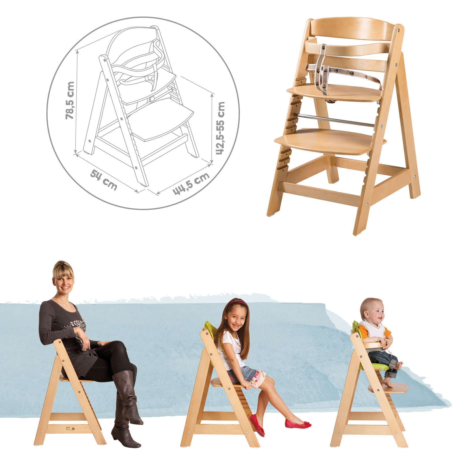 roba Hochstuhl SIT UP CLICK braun