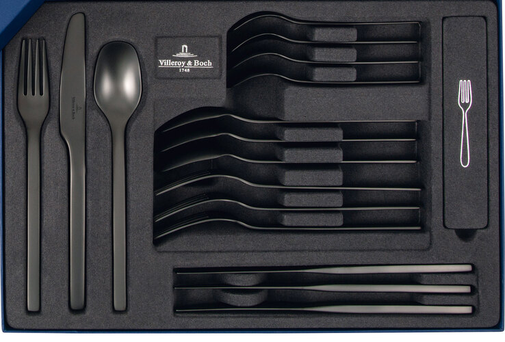 Villeroy & Boch Besteck-Set MANUFACTURE ROCK 16-teilig schwarz