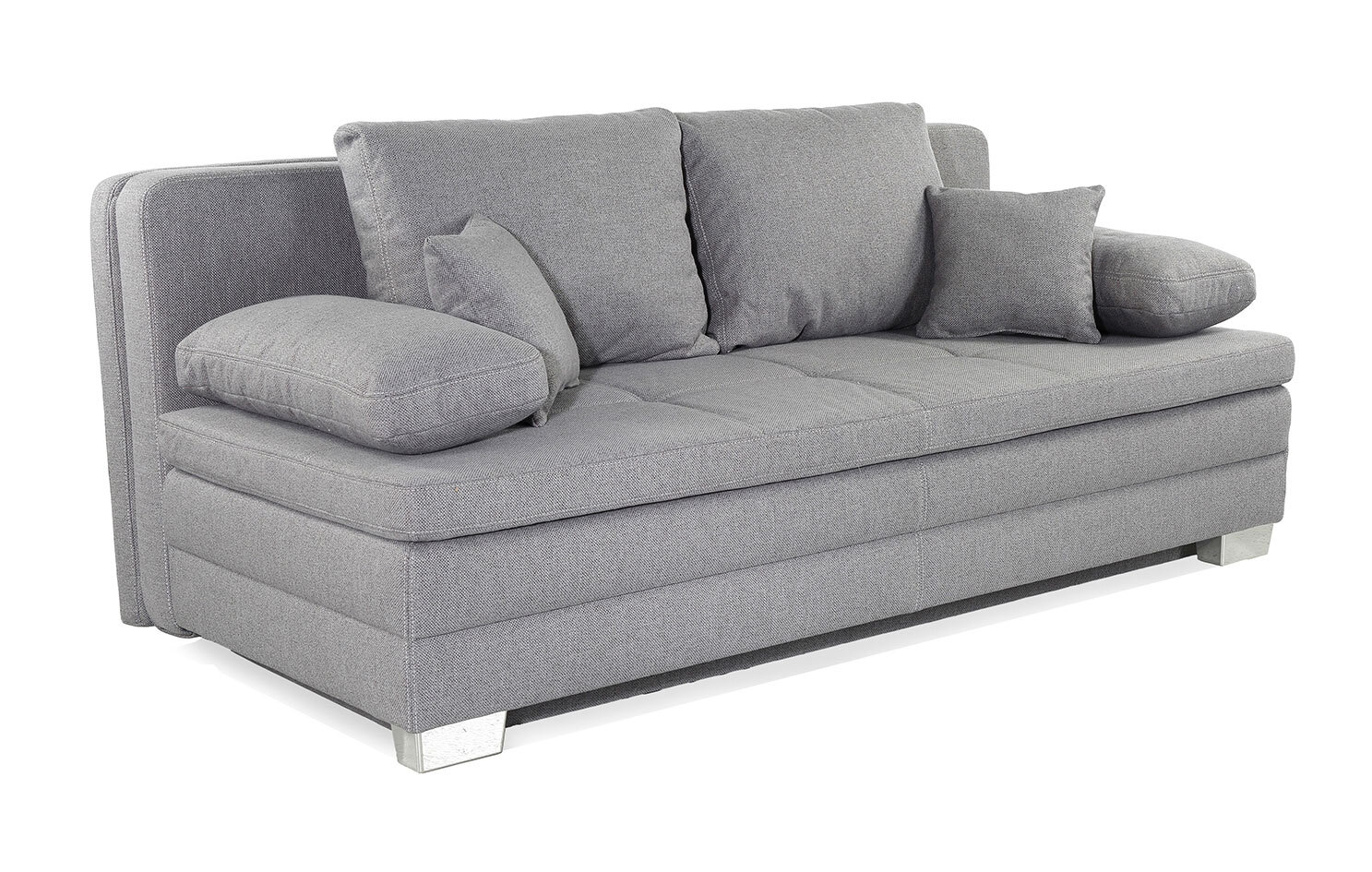 Schlafsofa KATIE 85 x 203 cm Stoffbezug grau