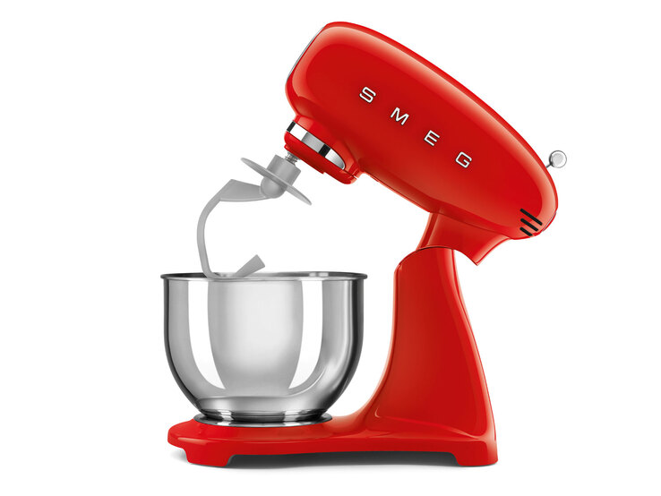 SMEG Küchenmaschine Full-Color rot/ silberfarbig