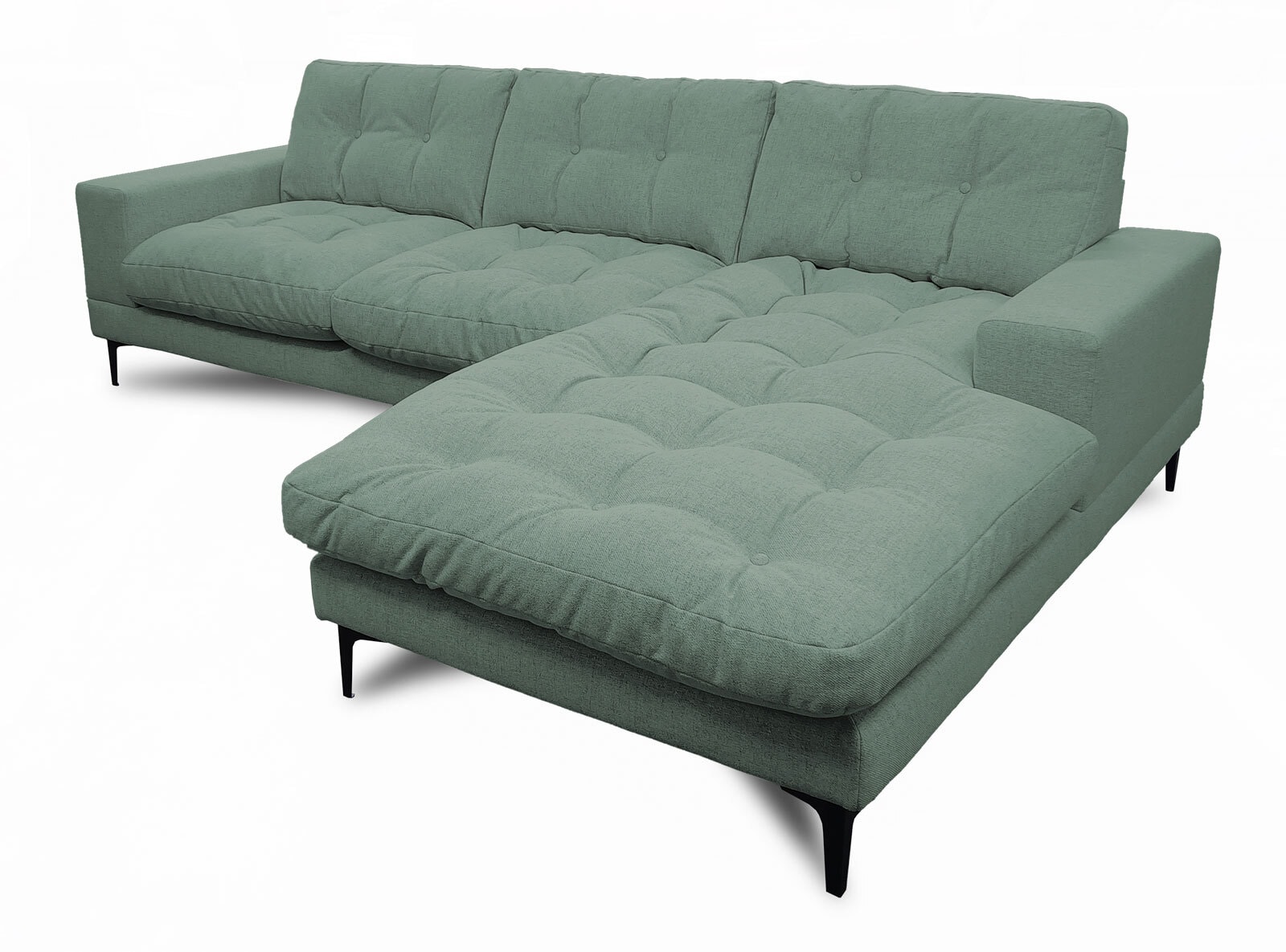 Phill Hill Ecksofa FLUFFI 268 x 158 cm hellgrün