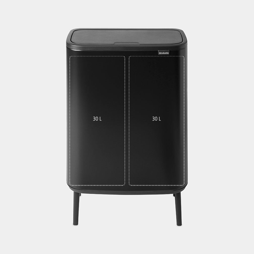 brabantia Mülleimer BO TOUCH BIN HI 2 x 30 Liter matt black