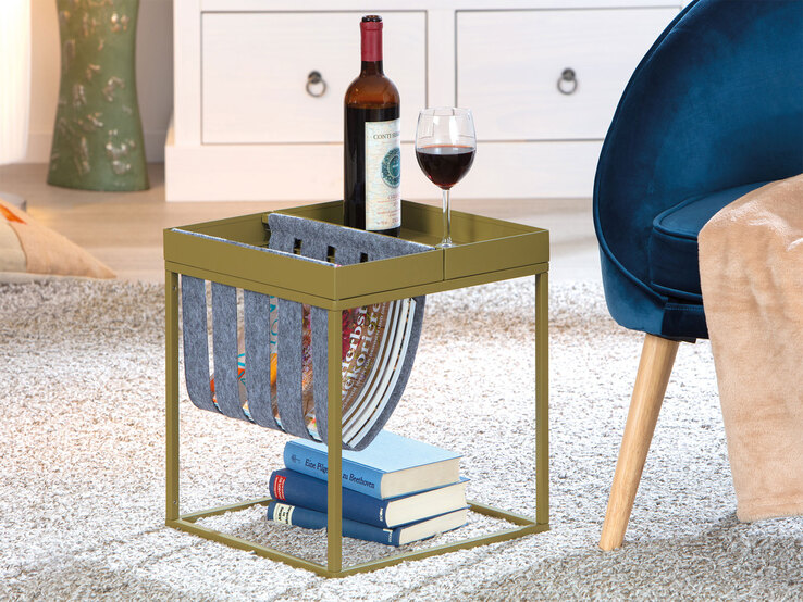 Beistelltisch TILL 35 x 40 cm Metall Olive