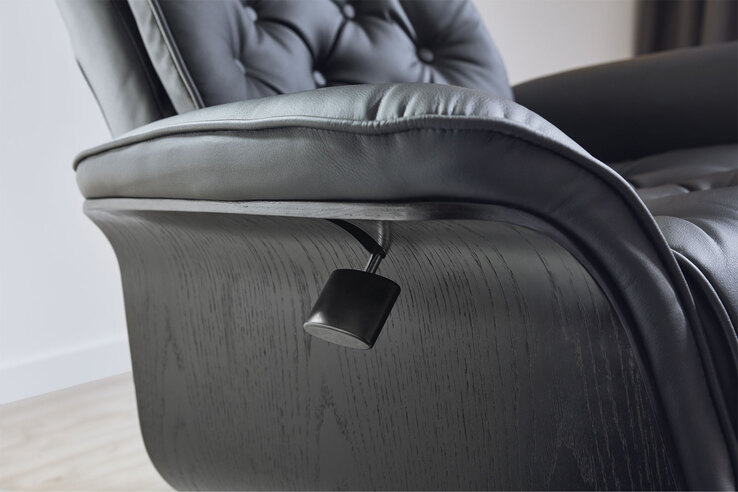 CASAVANTI Relaxsessel Set 2-teilig Birke schwarz /schwarz