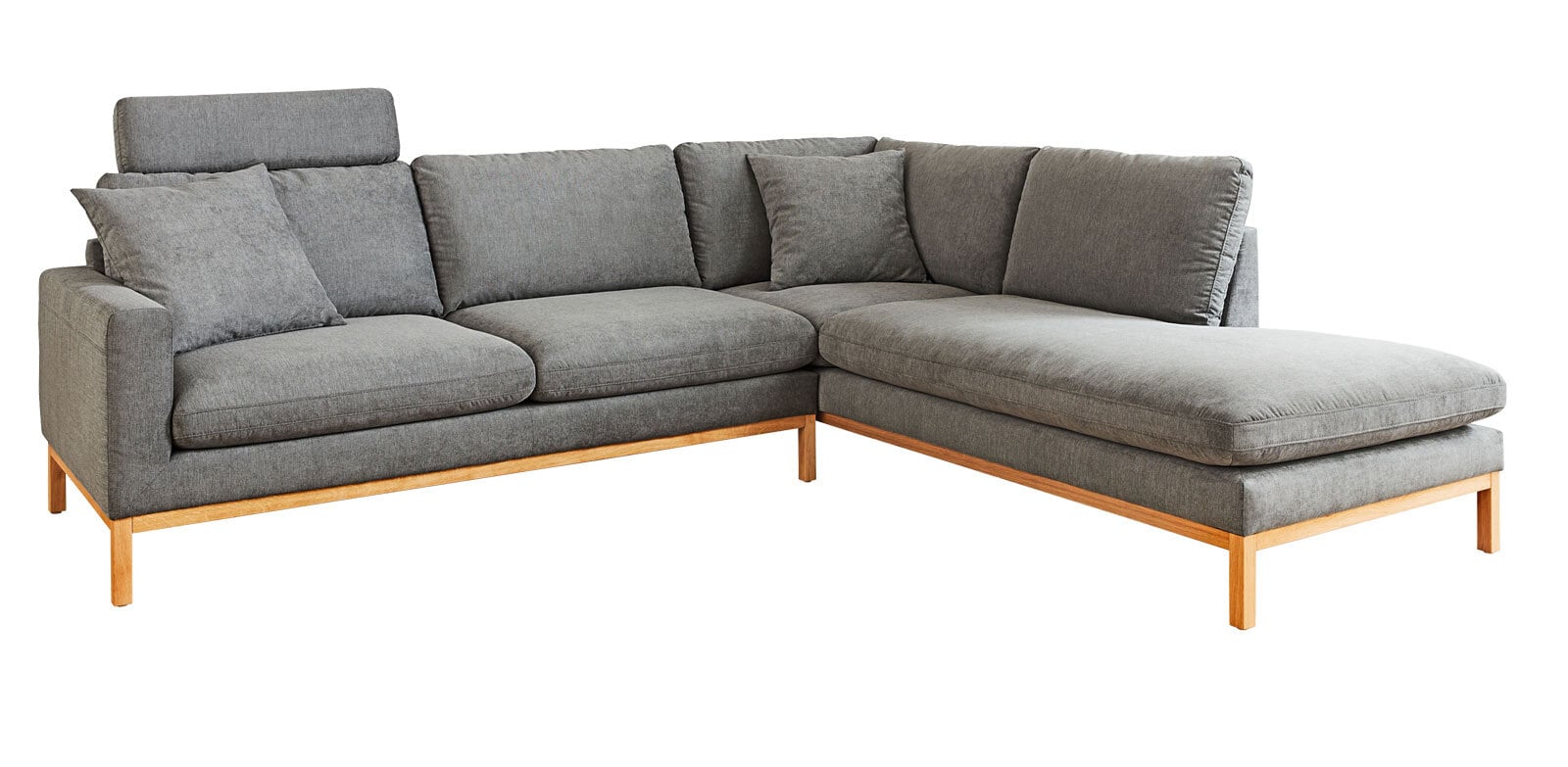 MONDO Ecksofa FINNJA 264 x 224 cm Matrix steelgrau