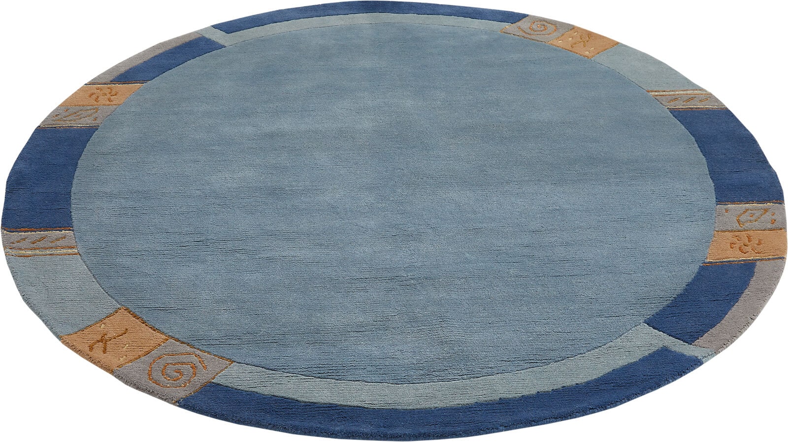 Teppich MANALI 200 cm rund blau 