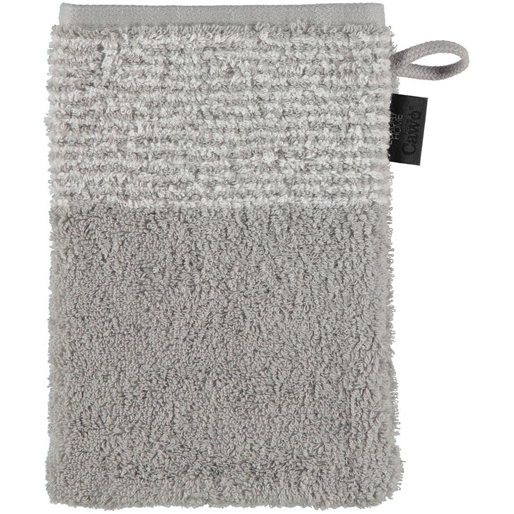 Cawö Waschhandschuh TWO TONE 16 x 22 cm platin