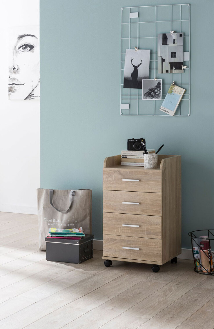 Rollcontainer 40 x 70,5 cm Sonoma Eiche