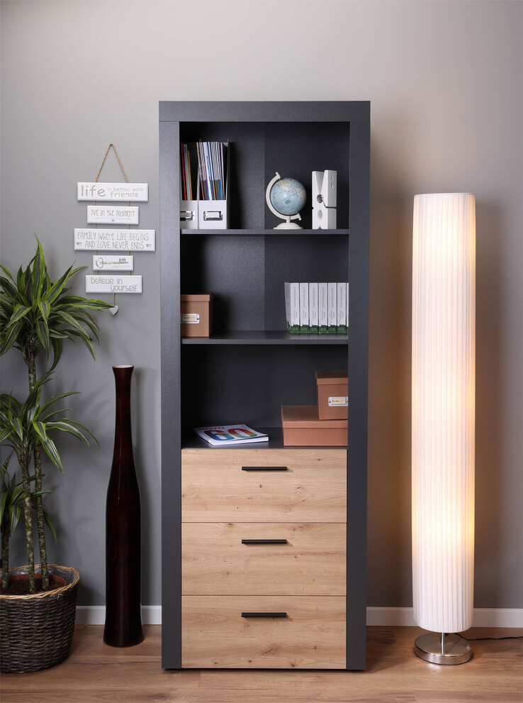 Regal ROLAND grau/ braun