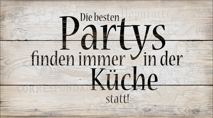 PRO ART Decopanel Bild DIE BESTEN PARTYS 15 x 30 cm mehrfarbig