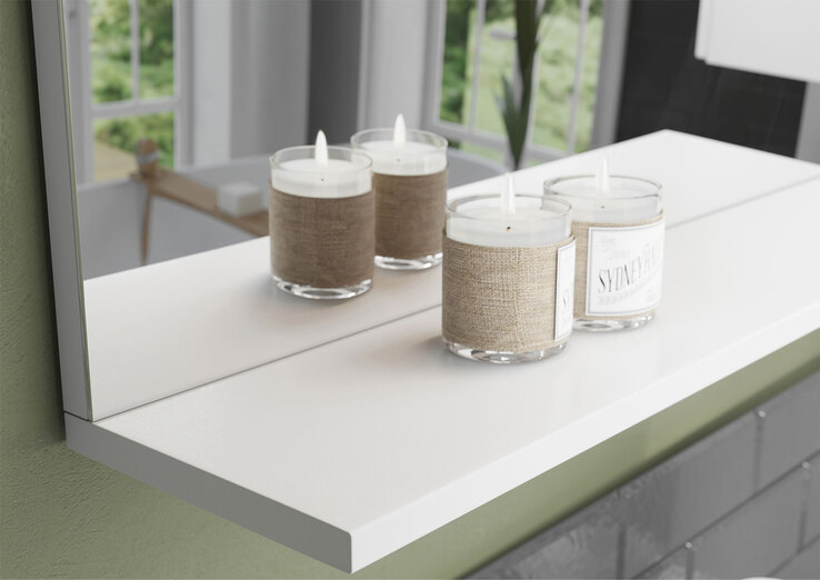 CASAVANTI SPIEGEL ABBY 76 x 75 x 15 cm Holznachbildung weiß