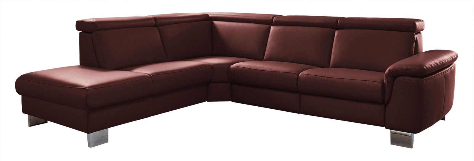 SYSTEMPOLSTER Ecksofa TOULOUSE L Leder Torro rossorot