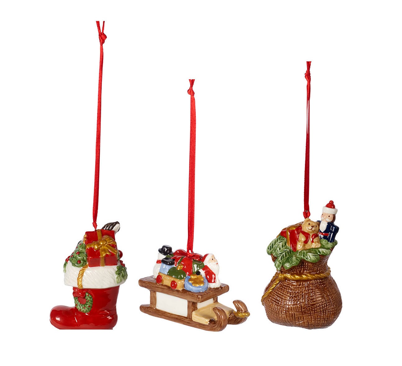 Villeroy & Boch Weihnachtsbaumschmuck Geschenke NOSTALGIC ORNAMENTS 3-teilig