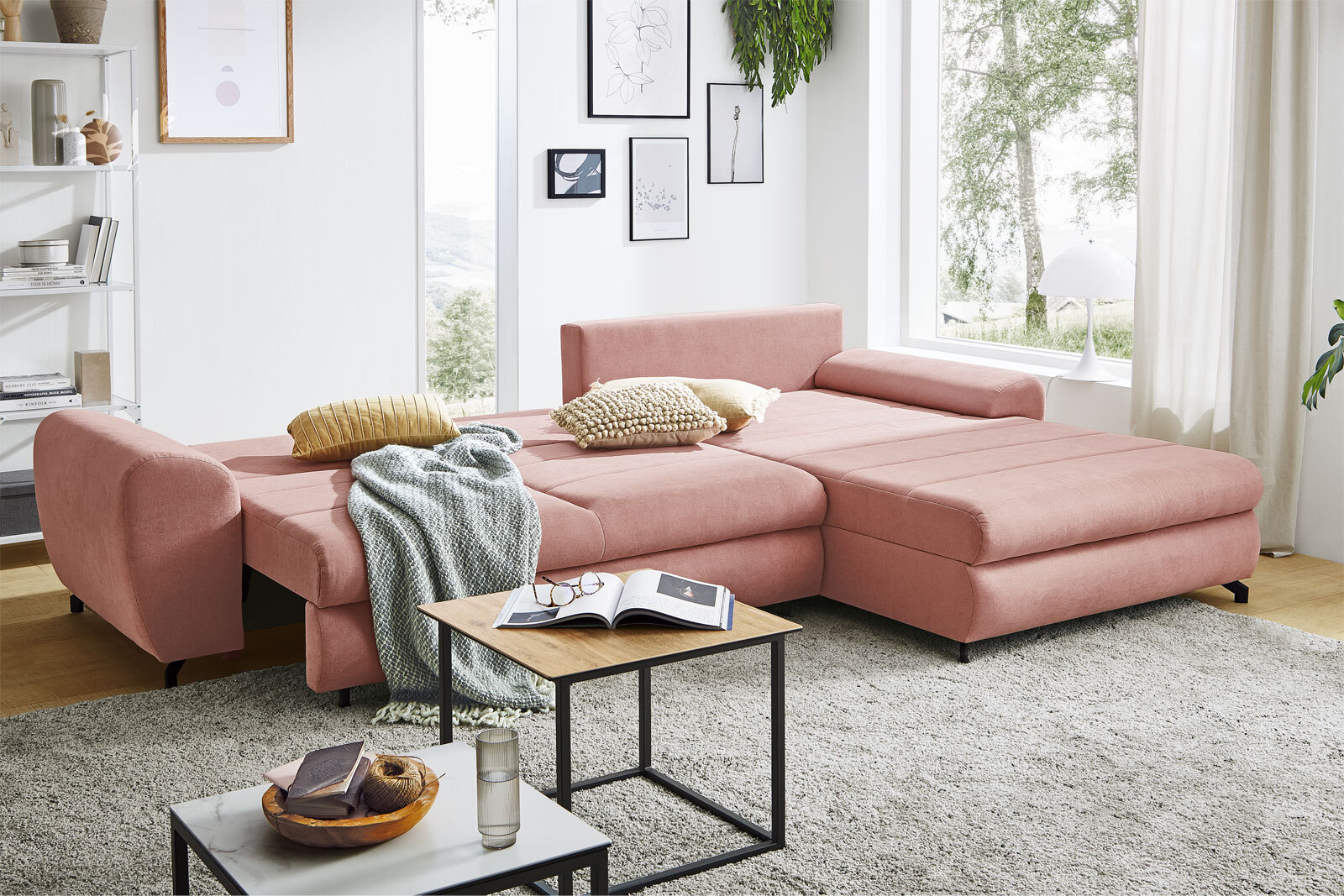 Ecksofa R SF 320 x 214 cm rose