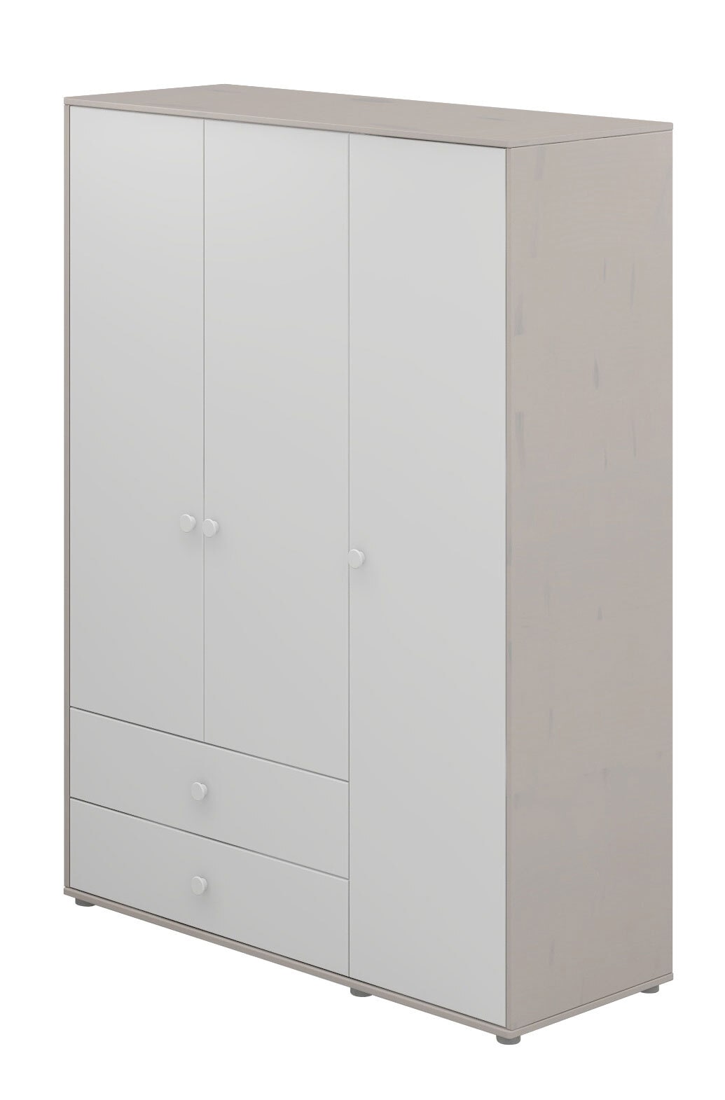 FLEXA Baby-Kleiderschrank CLASSIC grau/ weiß