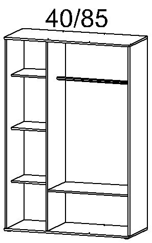 Kleiderschrank RASANT 127 cm Sonoma Eiche NB