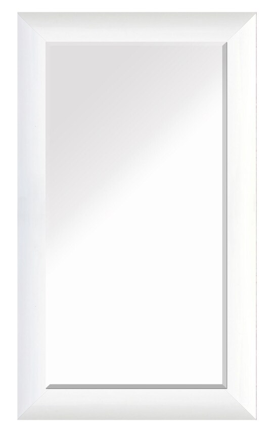 Wandspiegel mit Facette 88 x 188 cm Holz weiß